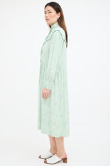 Raquel Allegra Floral Luna Ruffle Dress