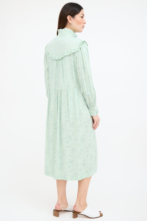 Raquel Allegra Floral Luna Ruffle Dress