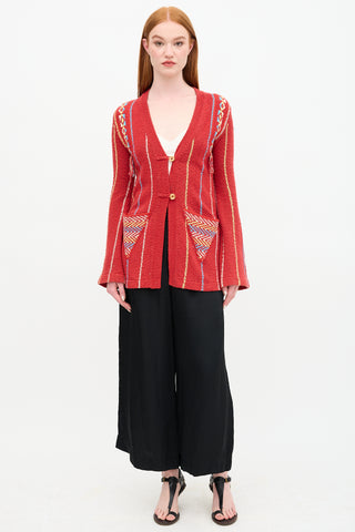 Raquel Allegra Geometric Stripe Cardigan