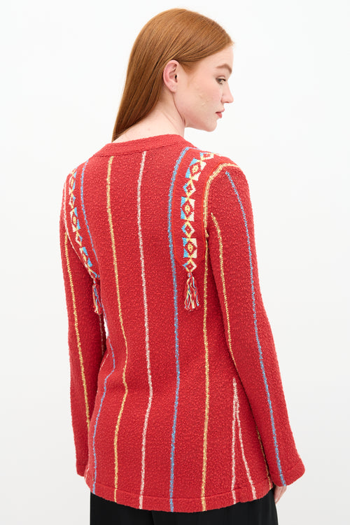 Raquel Allegra Geometric Stripe Cardigan