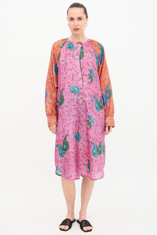 Raquel Allegra Silk Printed Dress