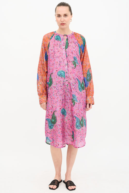 Raquel Allegra Silk Printed Dress