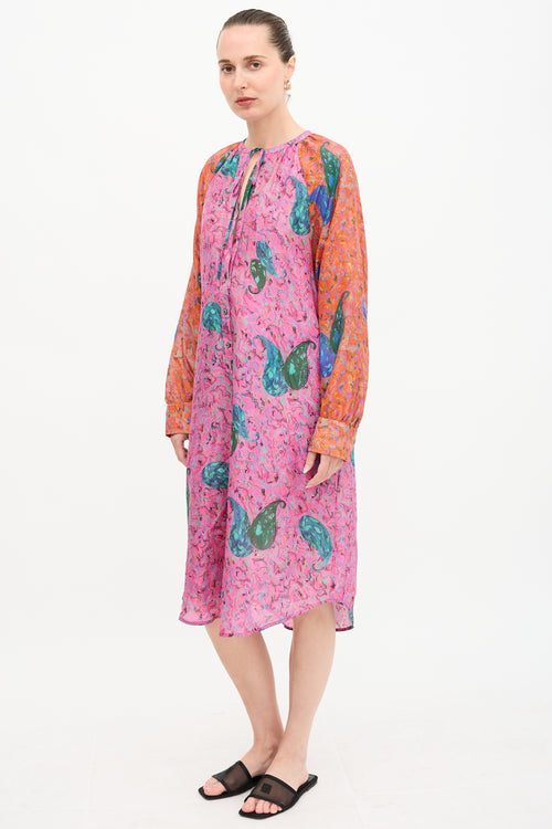 Raquel Allegra Silk Printed Dress