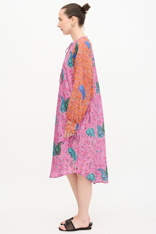 Raquel Allegra Silk Printed Dress