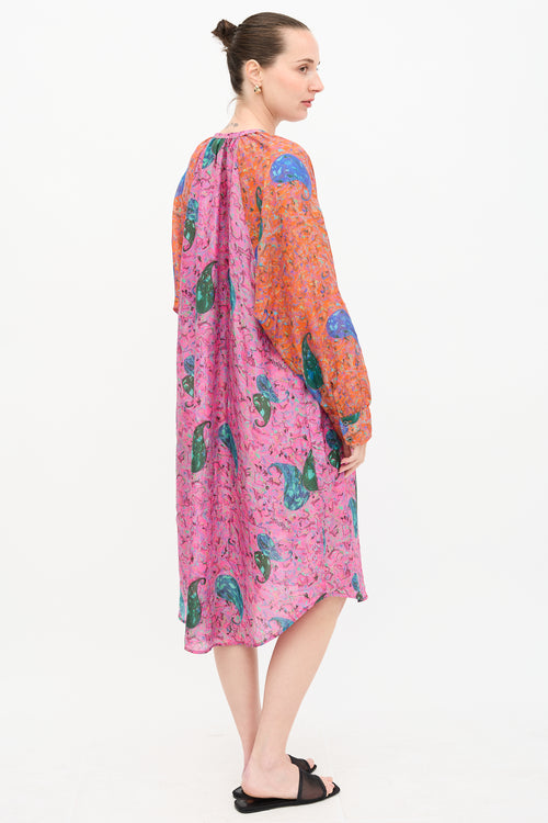 Raquel Allegra Silk Printed Dress