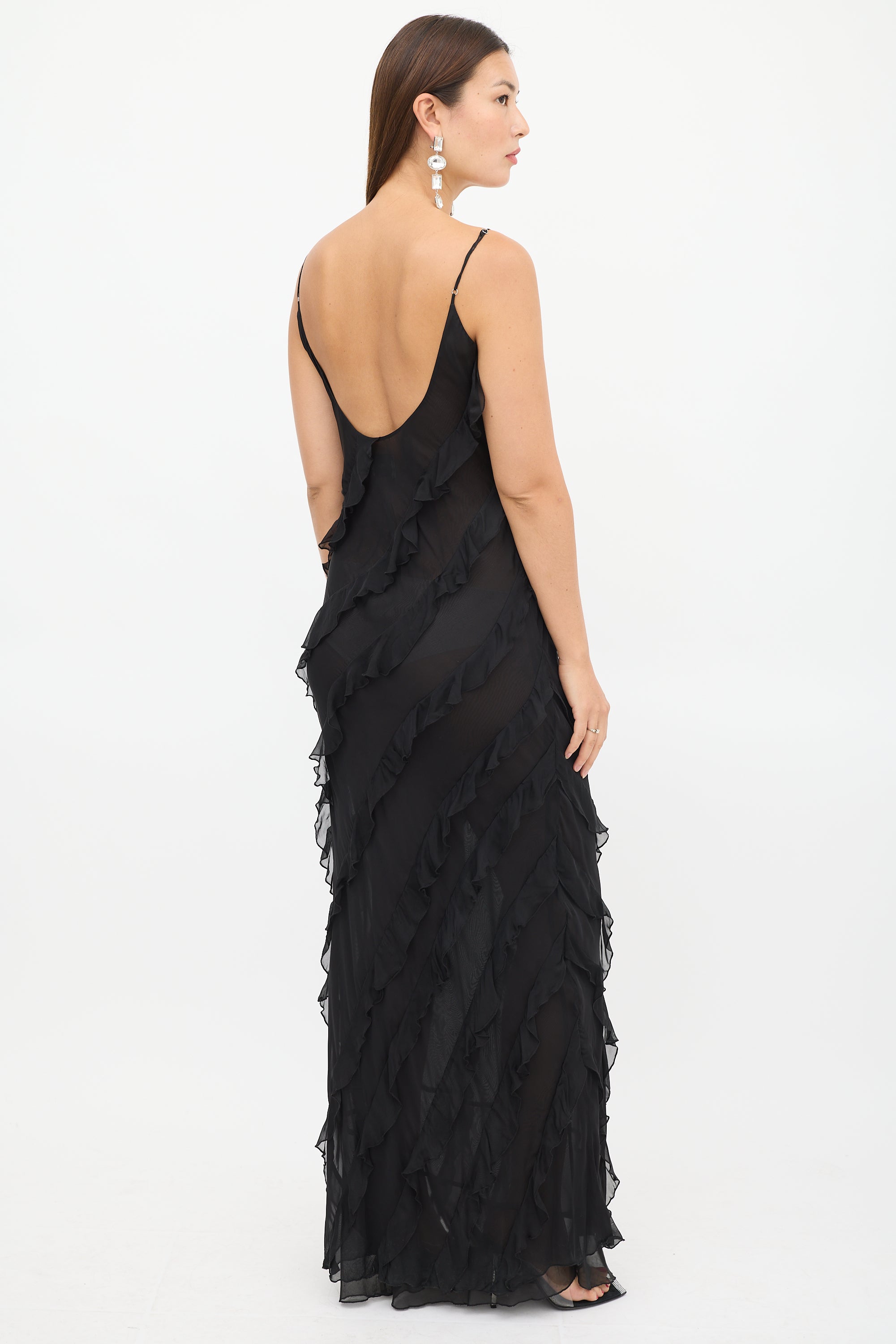 Rat & Boa // Black Ruffled Selena Maxi Dress VSP Consignment Rat & Boa // Black Ruffled Selena Maxi Dress VSP Consignment