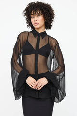 Rat & Boa Sheer Bibi Button Up Top