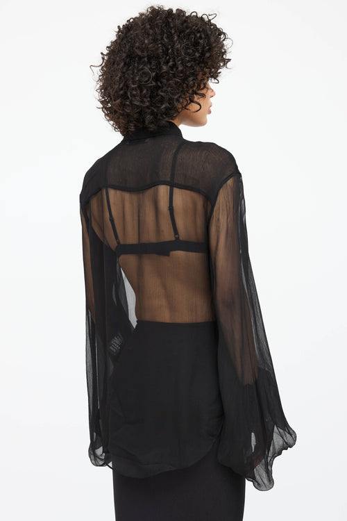 Rat & Boa Sheer Bibi Button Up Top