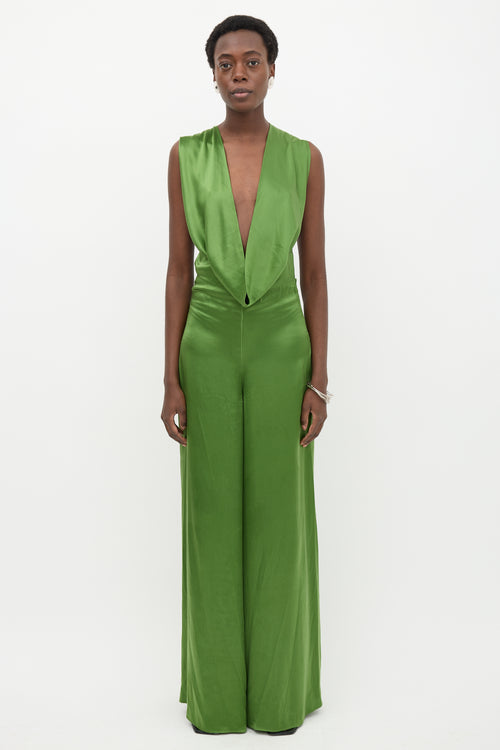 Rat & Boa Satin Julianna Plunge Jumpsuit