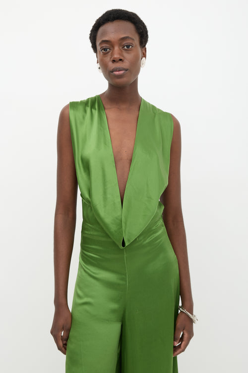 Rat & Boa Satin Julianna Plunge Jumpsuit