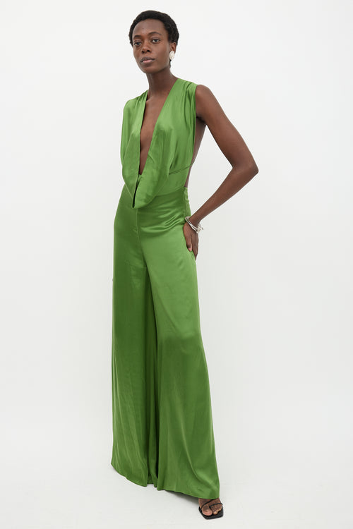 Rat & Boa Satin Julianna Plunge Jumpsuit