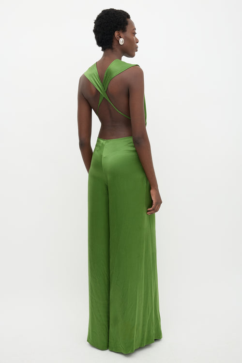 Rat & Boa Satin Julianna Plunge Jumpsuit