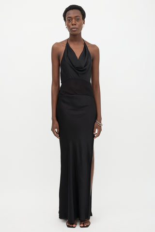 Rat & Boa Satin Orchid Cowl Dress