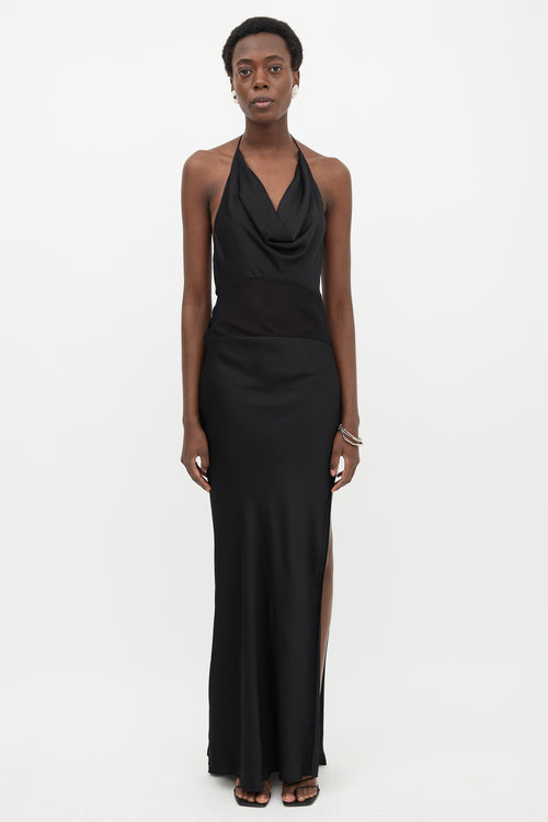 Rat & Boa Satin Orchid Cowl Dress