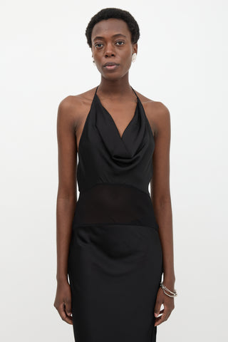 Rat & Boa Satin Orchid Cowl Dress