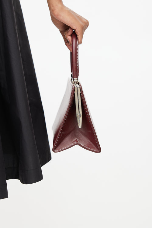 Ratio Et Motus Burgundy Leather Sister Shoulder Bag
