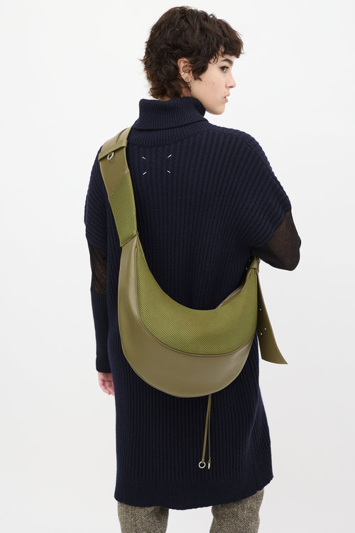 Ratio Et Motus Green Khaki Leather Eclipse Crossbody Bag