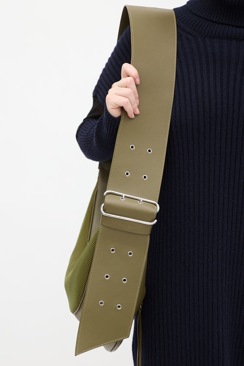 Ratio Et Motus Green Khaki Leather Eclipse Crossbody Bag