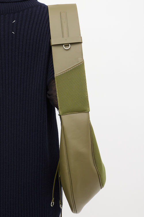 Ratio Et Motus Green Khaki Leather Eclipse Crossbody Bag