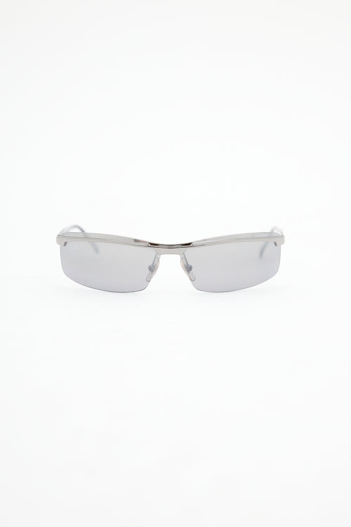 Ray-Ban Silver 3296 Rectangular Sunglasses