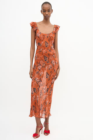 Réalisation Par Silk Floral Lila Dress