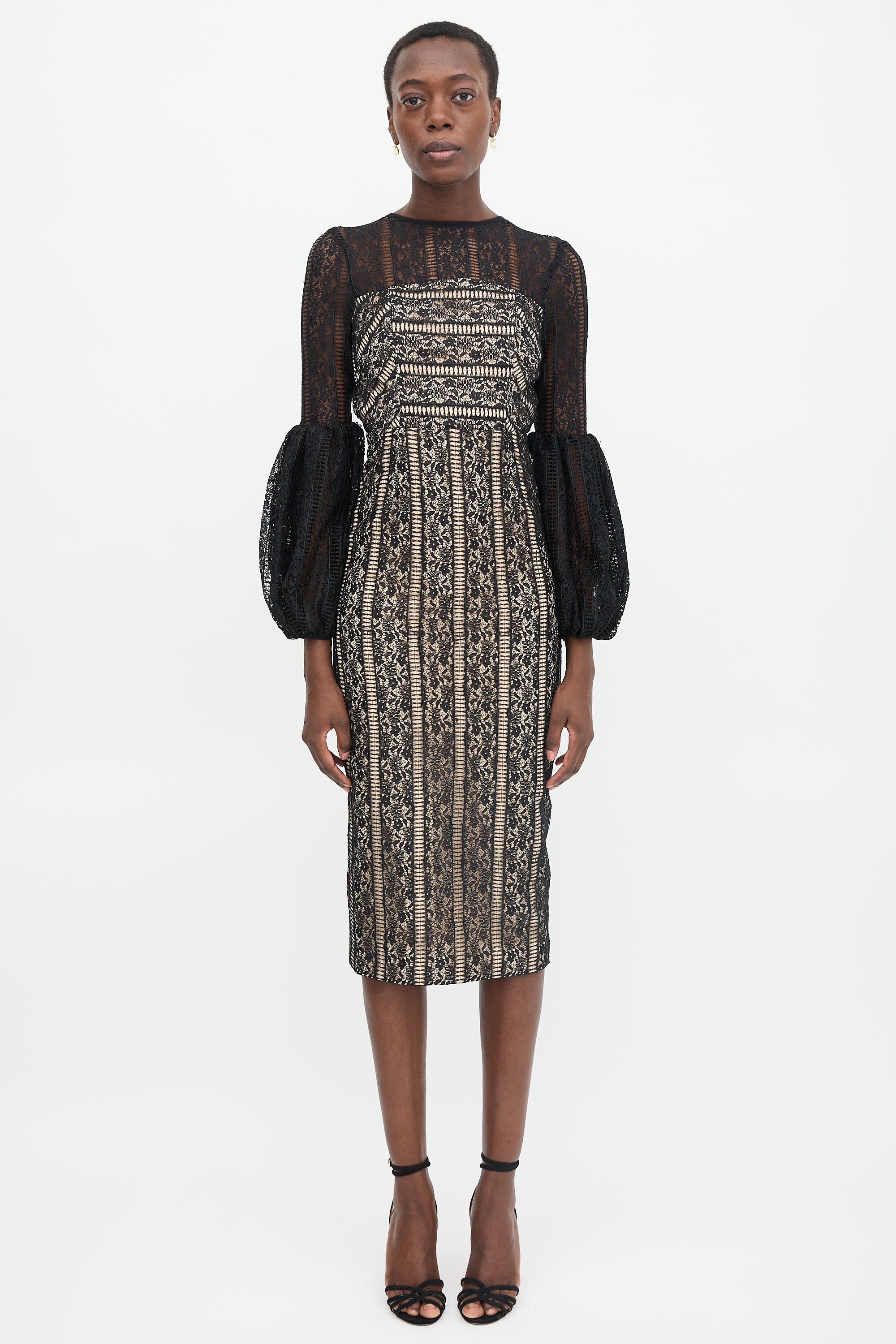 rebecca vallance lace dress Rebecca Vallance - Selena lace-trimmed silk-satin gown