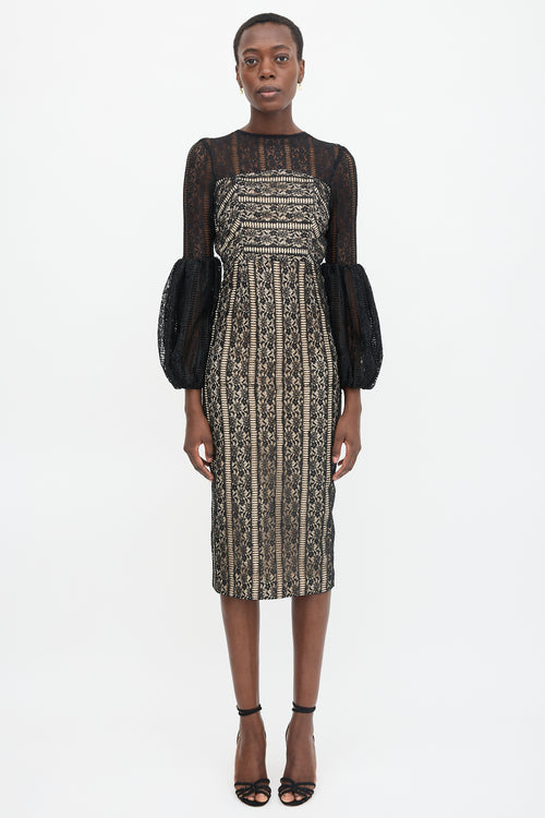 Rebecca Vallance Lace Lou Lou Lantern Dress