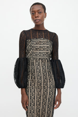 Rebecca Vallance Lace Lou Lou Lantern Dress