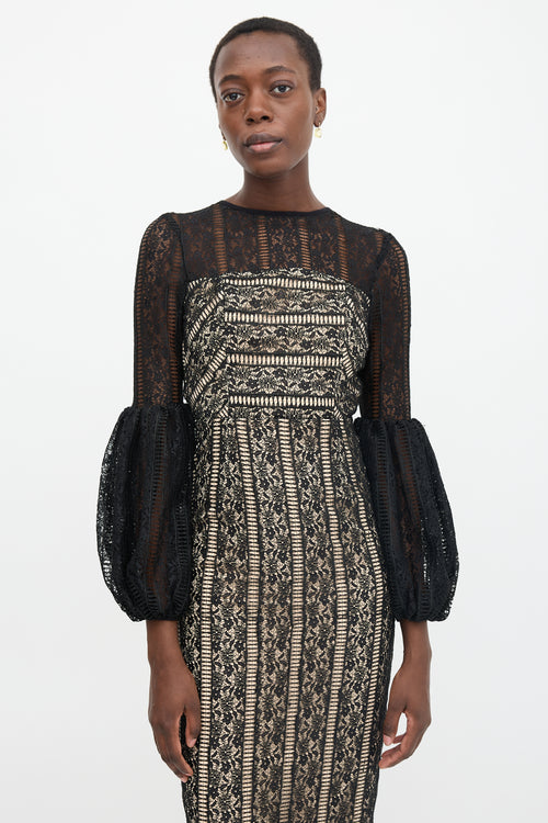 Rebecca Vallance Lace Lou Lou Lantern Dress