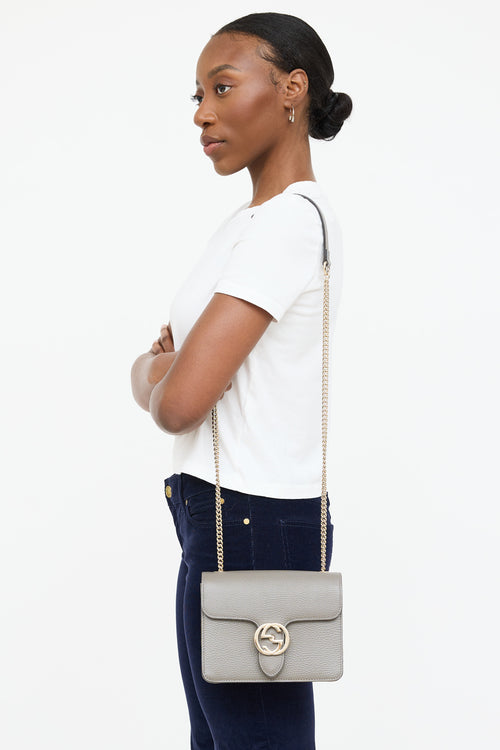 Gucci Leather Dollar Logo Bag