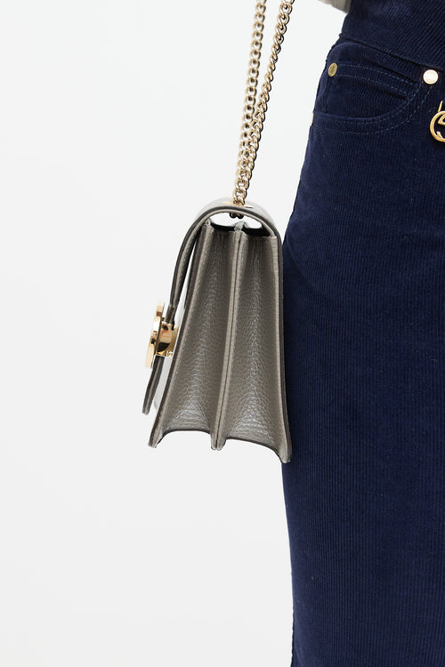 Gucci Leather Dollar Logo Bag