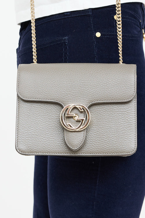 Gucci Leather Dollar Logo Bag