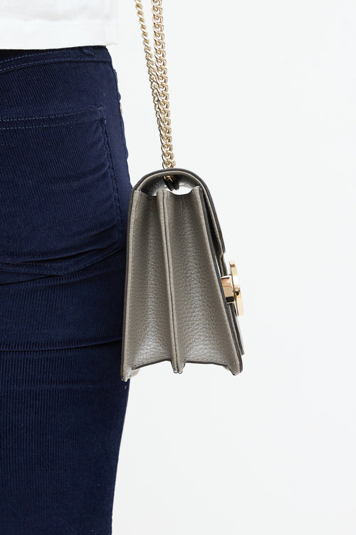 Gucci Leather Dollar Logo Bag