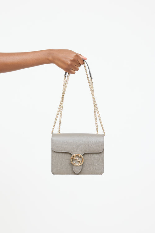 Gucci Leather Dollar Logo Bag