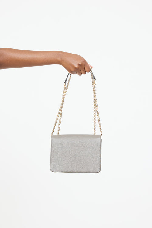 Gucci Leather Dollar Logo Bag