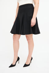 Red Valentino Black Godet Mini Skirt
