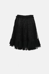 Red ValentinoSilk Polka Dot  Skirt