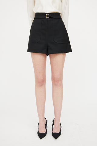 Red Valentino Black Buckle Short