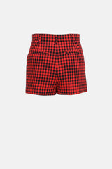 Red Valentino Checkered Mini Shorts
