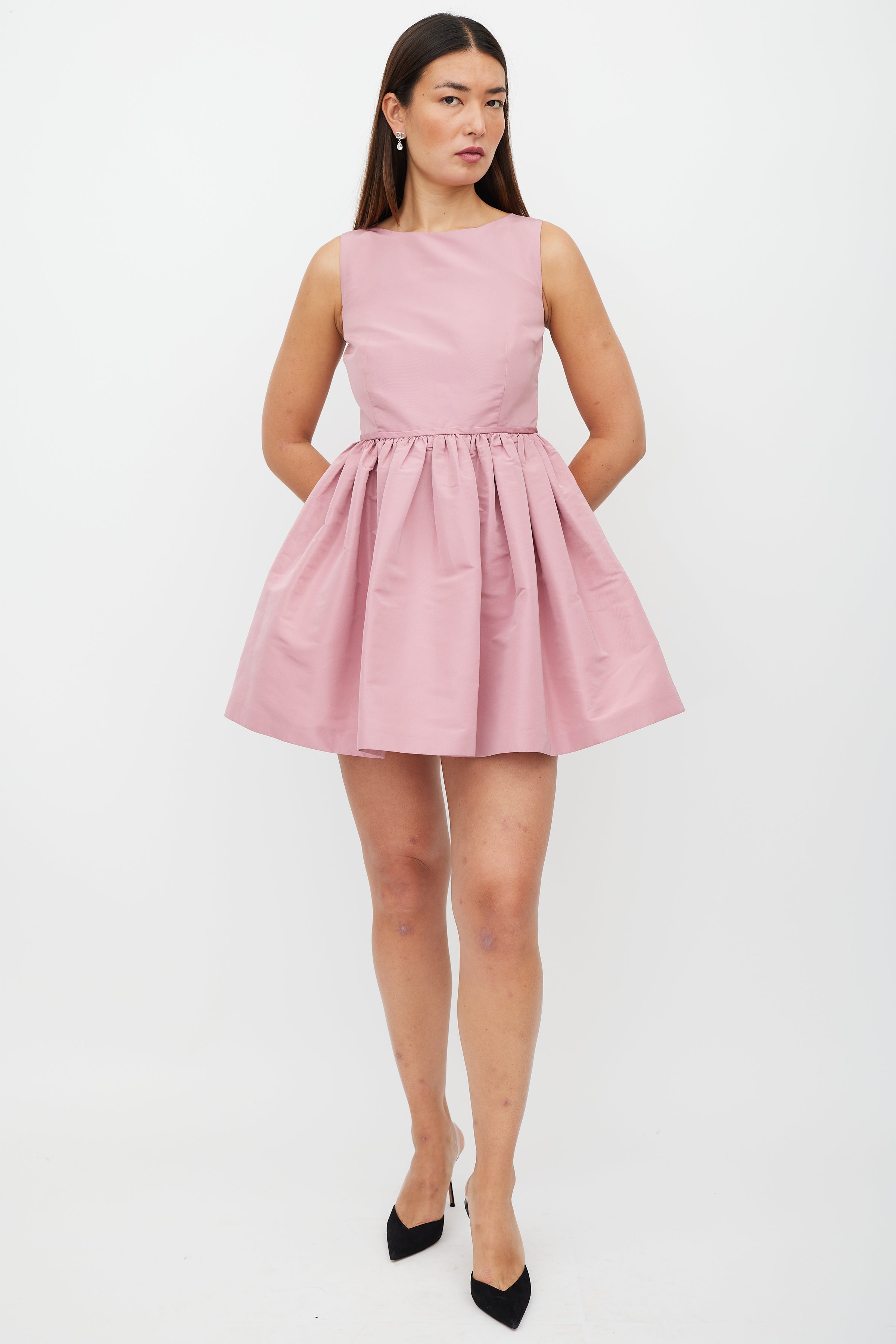 valentino pink dress Red Valentino // Pink Ruffled Mini Dress – VSP Consignment