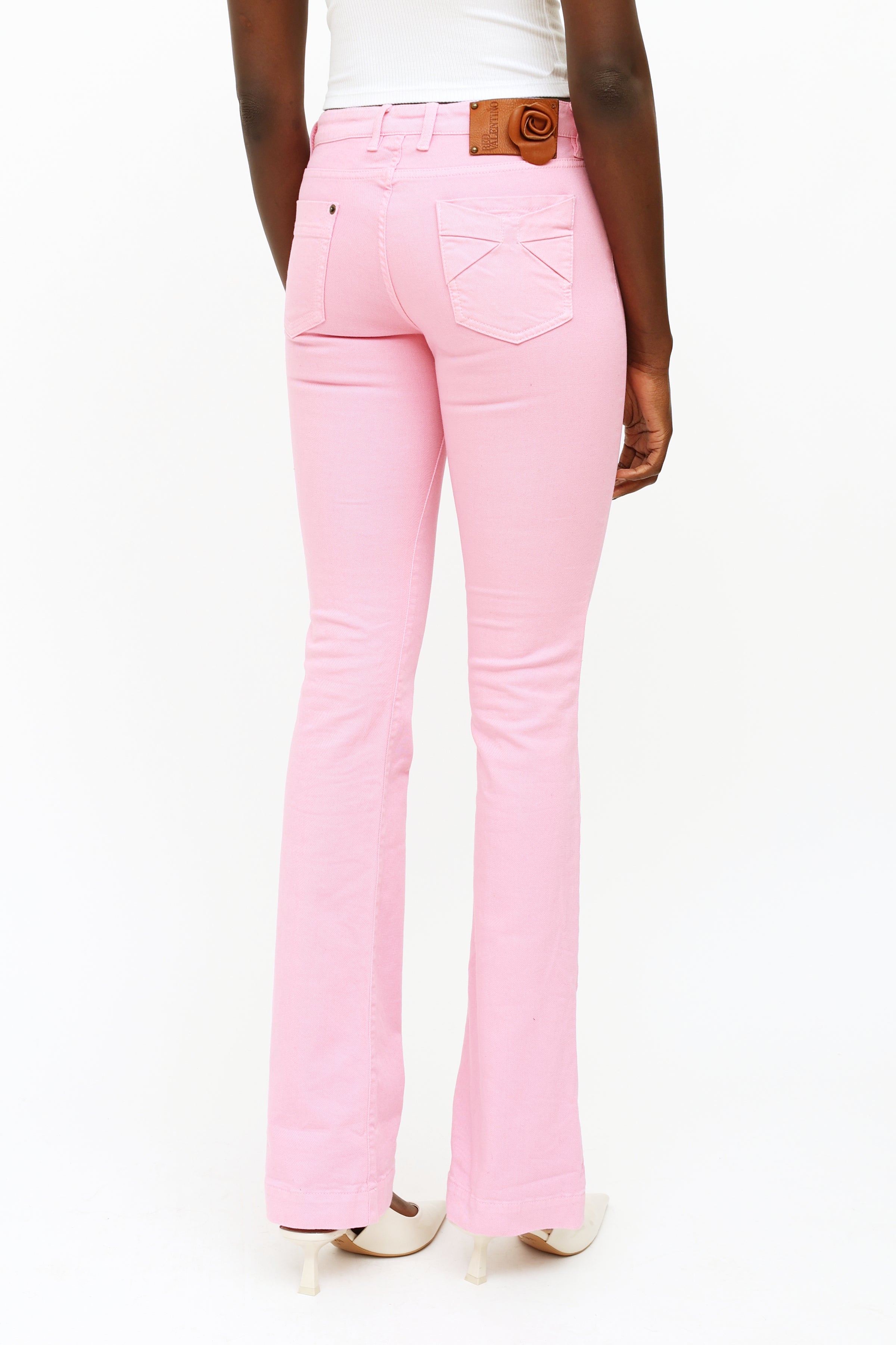 Red Valentino // Pink Denim Low Rise Jeans – VSP Consignment