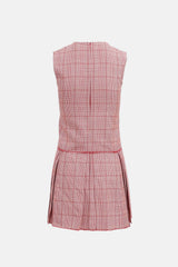 Red Valentino Plaid Sleeveless Dress