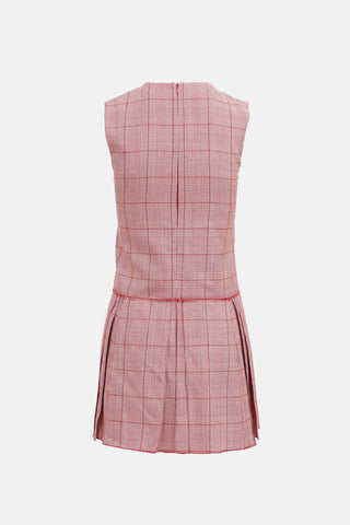 Red Valentino Plaid Sleeveless Dress