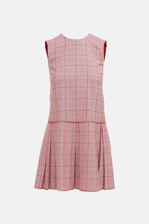 Red Valentino Plaid Sleeveless Dress