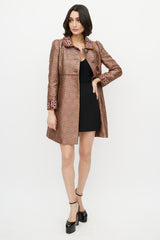 Red Valentino Purple & Gold Brocade & Sequin Coat