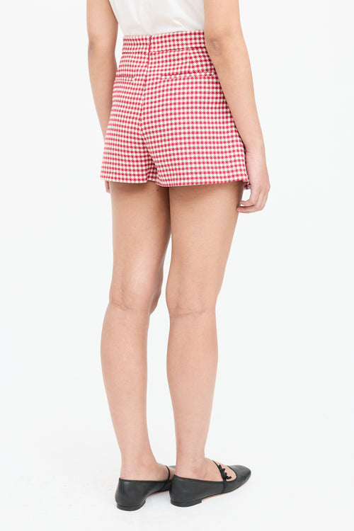 Red Valentino Wool Houndstooth Skort