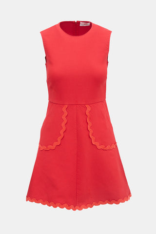 Red Valentino Scalloped Mini Dress
