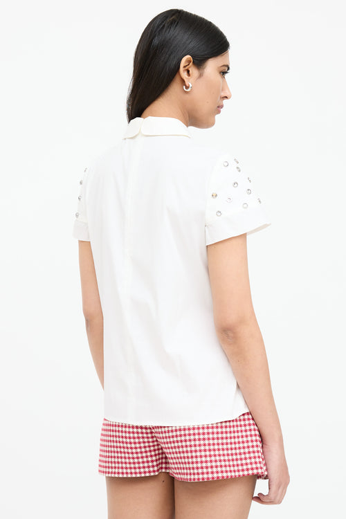 Red Valentino Cotton Studded Top