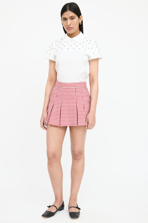 Red Valentino Cotton Studded Top