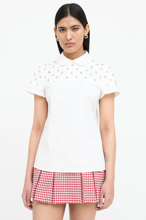 Red Valentino Cotton Studded Top